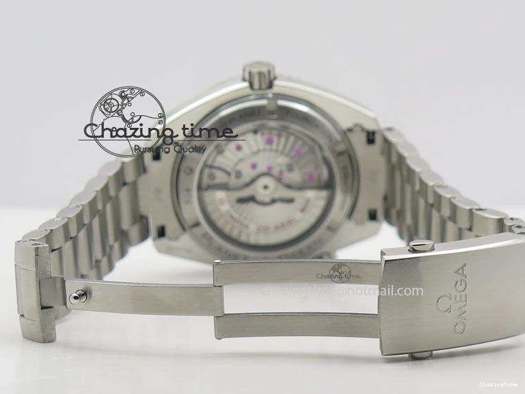 0220 Planet Ocean GMT 43.5mm V6F Goodplanet Orange Marker Blue Dial On SS Bracelet A ModernLook 8215